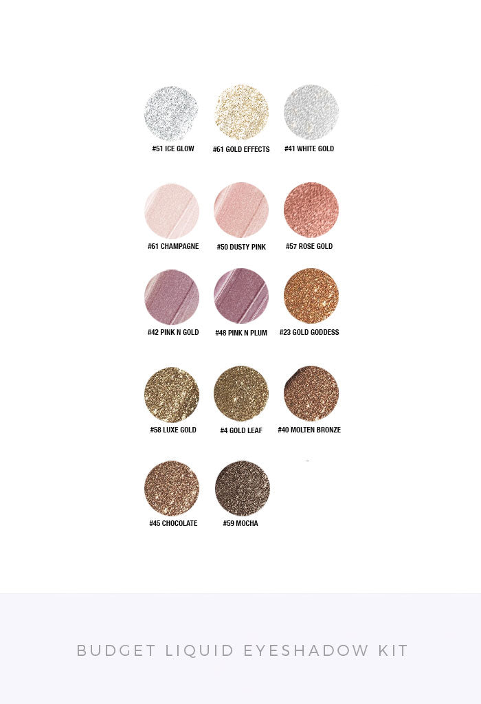 Budget Liquid Eyeshadow Sample Kit Wholesale Mineral Makeup Australia